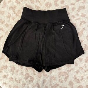 Gymshark Womens Shorts Black High Rise Vital Seamless 2.0 2 in 1 Shorts Size XL